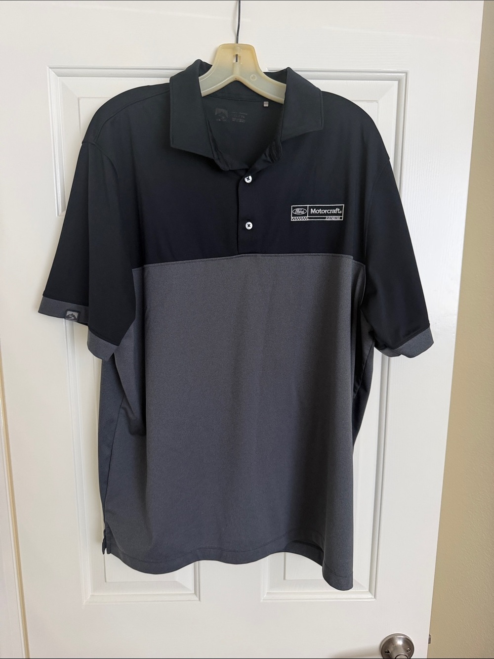 Motorcraft Two-Tone Black and Gray Polo Shirt